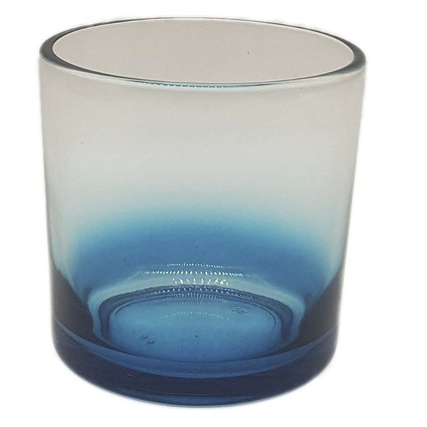 Copo de Vidro P/ Whisky Base Azul (P/ Sublimação)