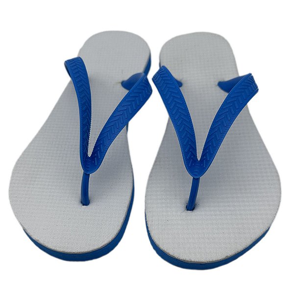 Chinelo para Sublimação com Sola e Tira Azul Royal (Par)