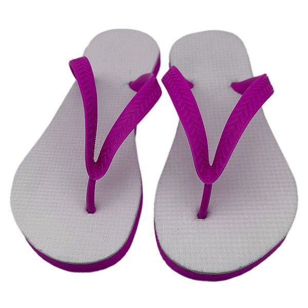Chinelo para Sublimação com Sola e Tira Rosa Pink (Par)