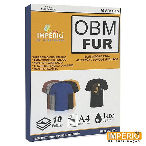 Papel OBM FUR PCT C/10uni (P/ Sublimação)