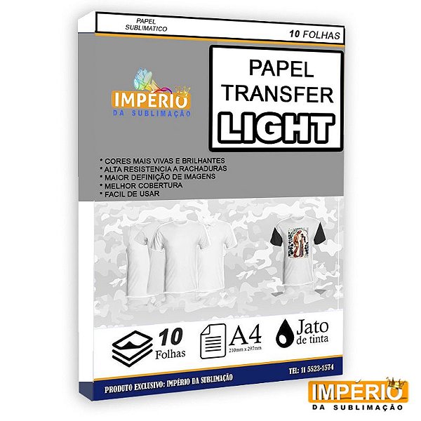 Papel transfer light vision A4 10 folhas