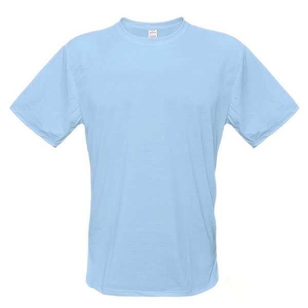 Camiseta Azul Bebê - P ao GG3 (100% Poliéster)