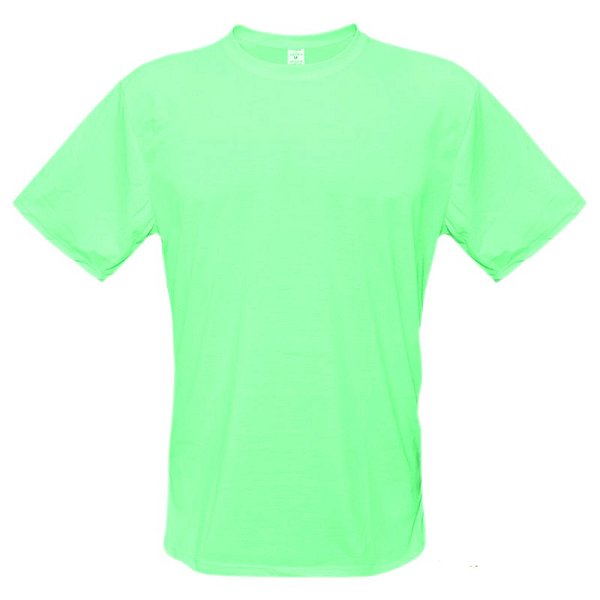 Camiseta verde claro 100% poliéster do P ao XG