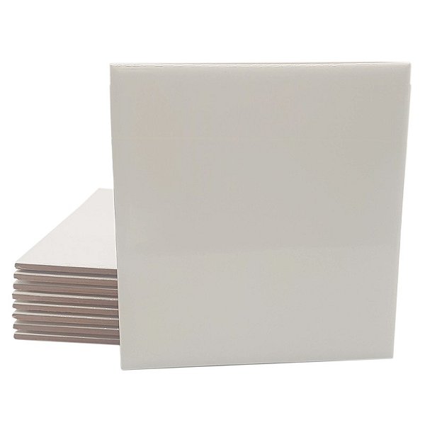 Azulejo Branco Resinado 10x10 para Sublimação Brilhante