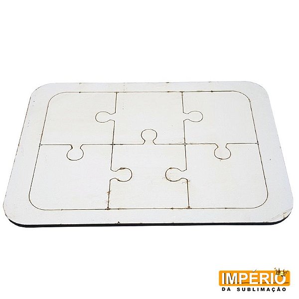 QUEBRA CABEÇA MDF 6 PEÇAS - 9,5X12CM - PERSONALIZADO - Sloop Brindes