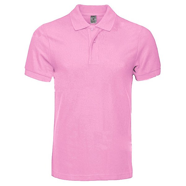 Camiseta Polo Rosa Bebê - P ao GG (100% Poliéster)