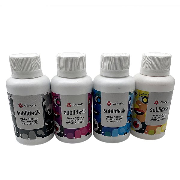 Kit 4 Cores de Tinta Sublimática Gênesis