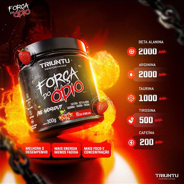 Força do Ódio 300g - Triuntu Performance pré-treino
