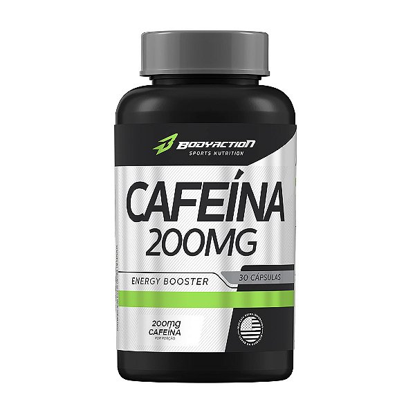 Cafeína 200mg 30caps - Bodyaction