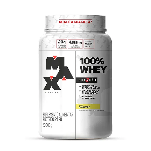 100% Whey 900g Rafael Brandão - Max Titanium