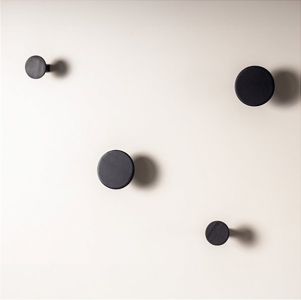 Cabideiro de madeira Guaratiba Mixed - Linha Ébano 4 unidades