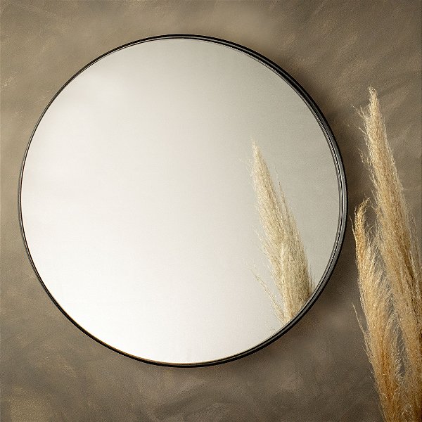Espelho Redondo Conrado 100 cm Preto