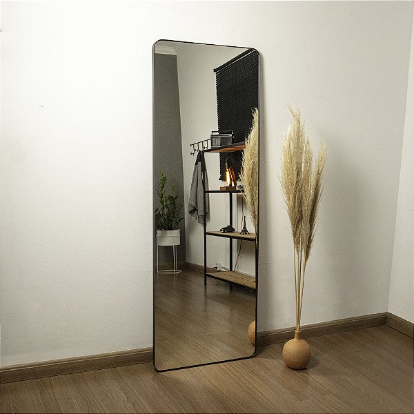 Espelho Retangular Gávea 1,70x60 cm - Preto