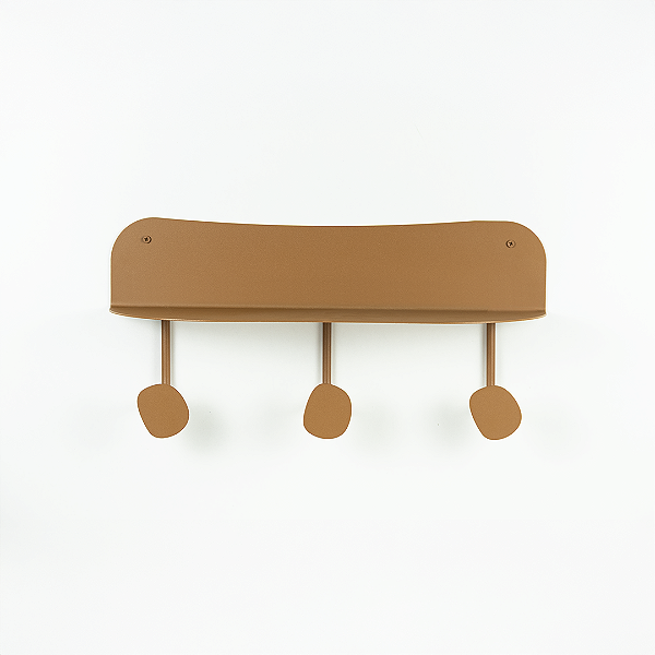 Prateleira Cabideiro Orgânica de Aço Joá - 40cm