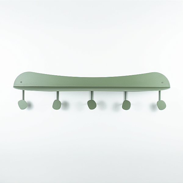 Prateleira Cabideiro Orgânica de Aço Joá - 80cm