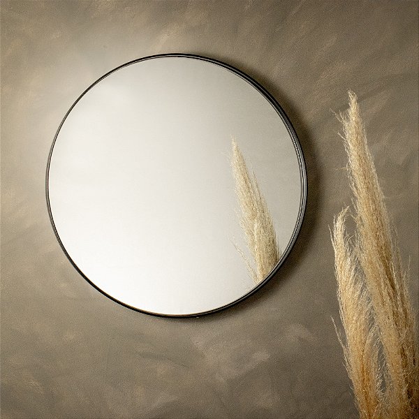 Espelho Redondo Conrado 60 cm Preto