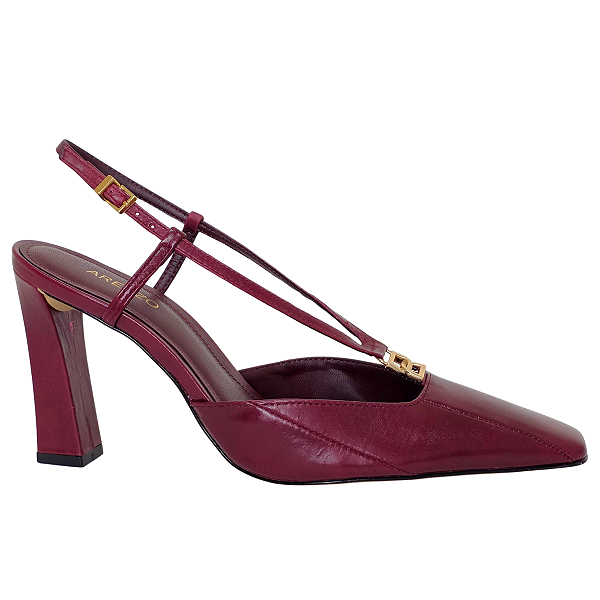 Scarpin Arezzo Couro Salto Alto Slingback Elo A136940005