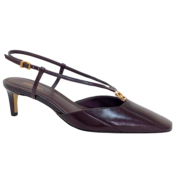 Scarpin Arezzo Couro Salto Médio Slingback Elo A137330007