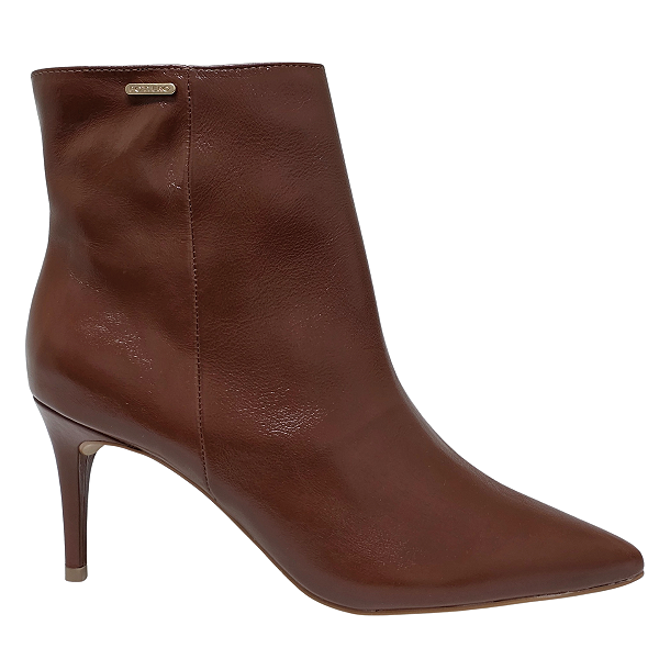 Bota Bottero Cano Baixo Couro Salto Fino Bico Fino 368901