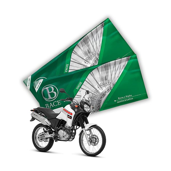 Jogo de Raios Aço Inox Polido 3,5mm Bace Dianteiro e Traseiro Xtz Ténéré 250