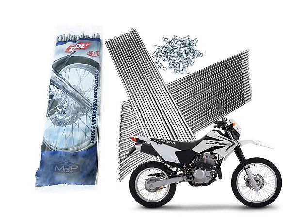 Jogo de Raios Aço Inox 4mm Ddl Traseiro Xr Tornado 250