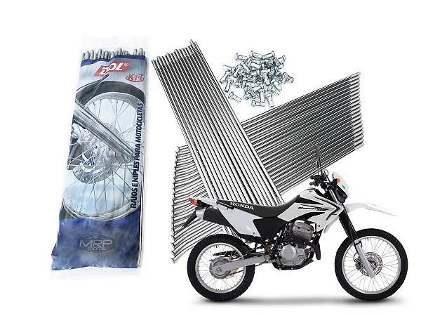 Jogo de Raios Aço Inox 4mm Ddl Dianteiro e Traseiro Xr Tornado 250