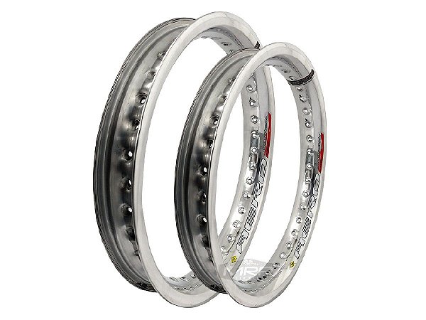 Par Aros em Alumínio Monaco Aero 21x185 e 18x215 Xre 300 Tornado Crf 230 Xtz Lander Dt Prata Cromado