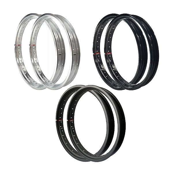 Par Aros em Alumínio Viper Vpr 18x160 e 18x185 Cg Titan Fan Start 125 150 160 Ybr Rd
