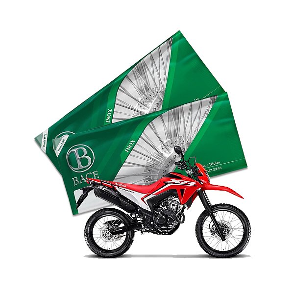 Jogo de Raios Aço Inox Polido 4mm Bace Dianteiro e Traseiro Tornado 300 L