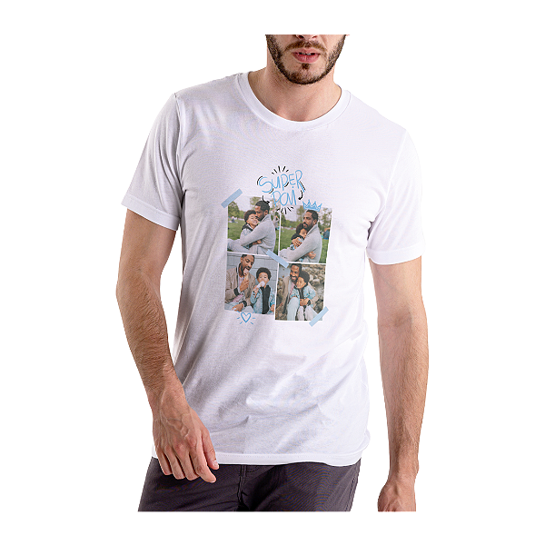 CAMISETA BRANCA PERSONALIZADA COM FOTO