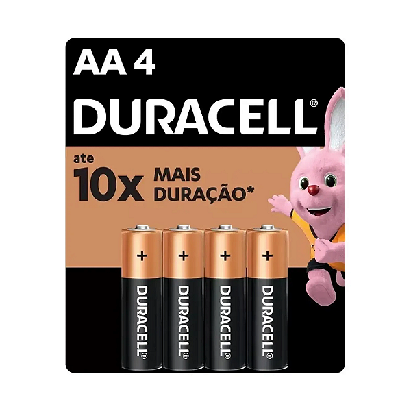 Pilha Duracell 4x AA Alkalina