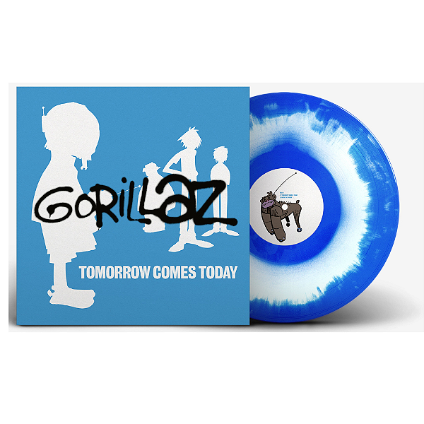 VINIL  GORILLAZ TOMORROW COMES TODAY: LIMITED WHITE & BLUE SWIRL