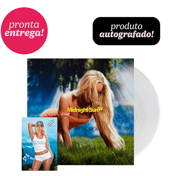 Vinil Zara Larsson - Midnight Sun Crystal Clear ( Card Autografado)