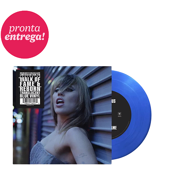 Vinil Single - Miley Cyrus - Walk of Fame / Reborn UO Exclusive 7-inch Single