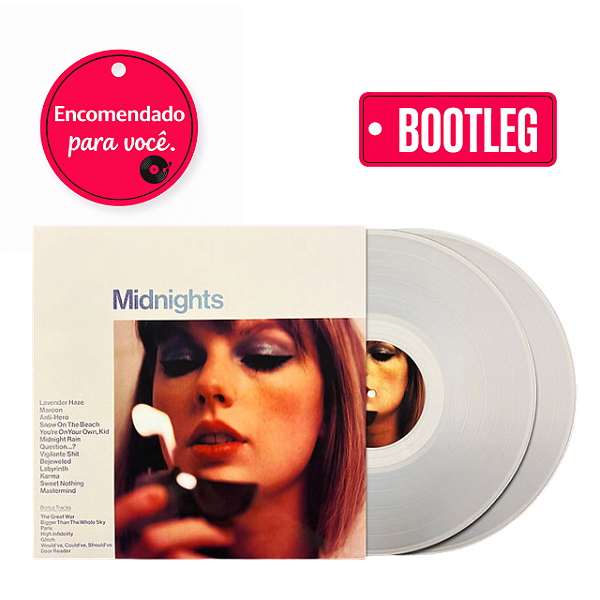 Vinil Taylor Swift 2Xlp Midnights (3Am Edition) (Clear Colour bootleg) Bonus Tracks LEIA DESCRiÇÃO