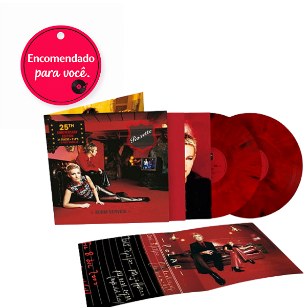 Vinil Roxette Room Service Limited 25th Anniversary Red & Black Marbled
