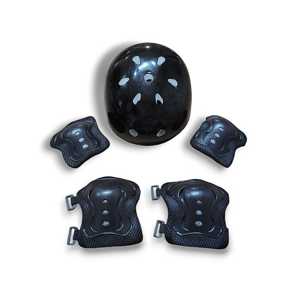 Kit De Proteção Infantil - Preto 4 a 9 anos