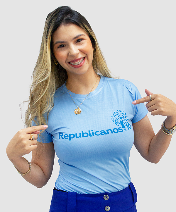 Camiseta DrySolution Azul Republicanos 10 - Feminina