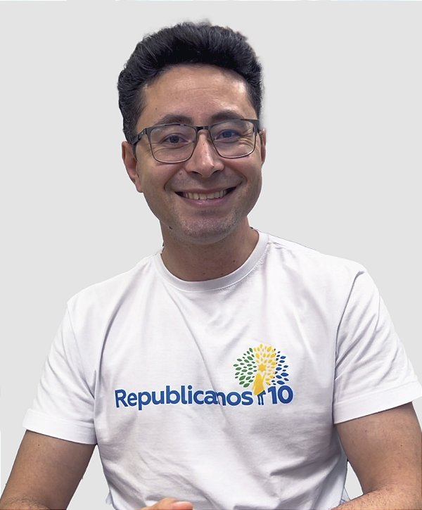 Camiseta Premium Branca Republicanos10- Masculina