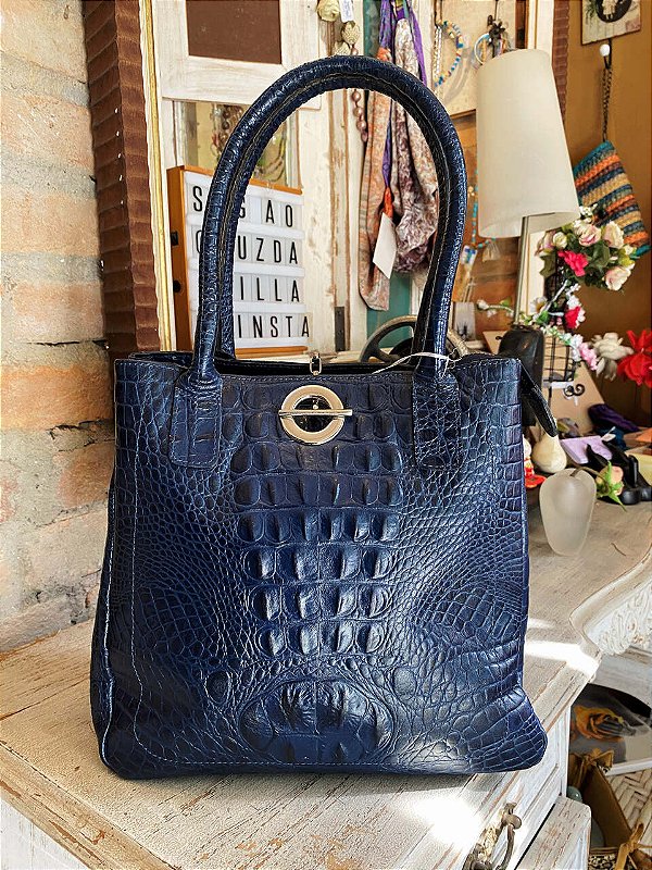 Bolsa Couro de Crocodilo