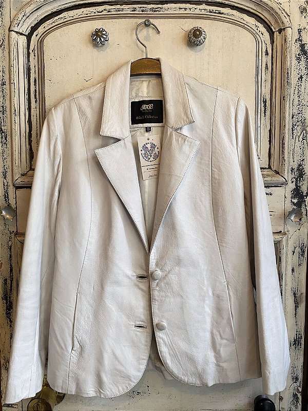 Jaqueta de Couro Riky J. Collection (M)
