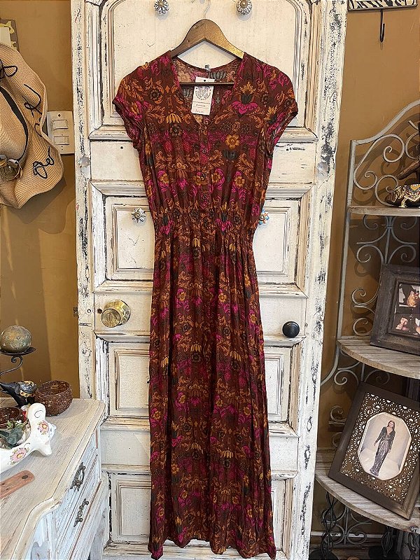 Vestido Longo Estampado (PP)