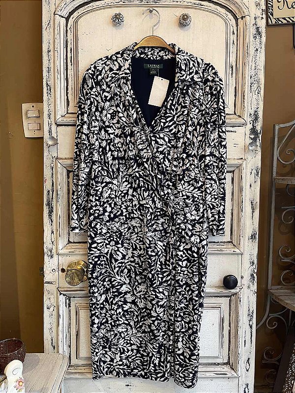 Vestido Midi Estampado Ralph Lauren (14/G)