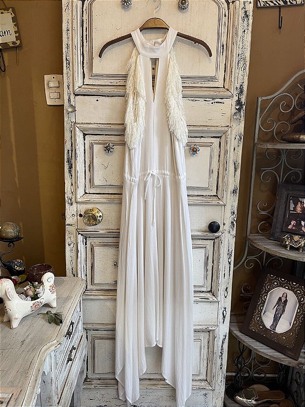 Vestido Longo com Franjas Canal (M)