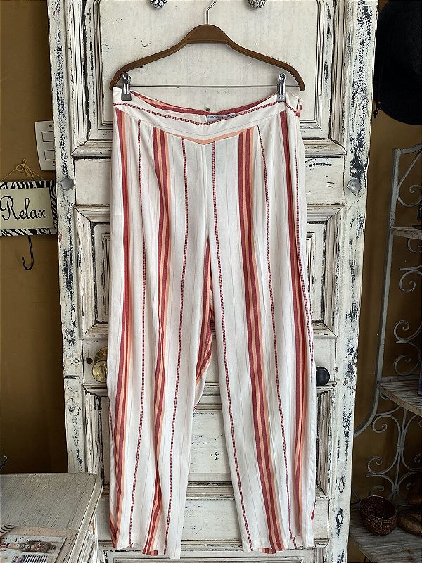 Calça listrada Cotton Colors (G)