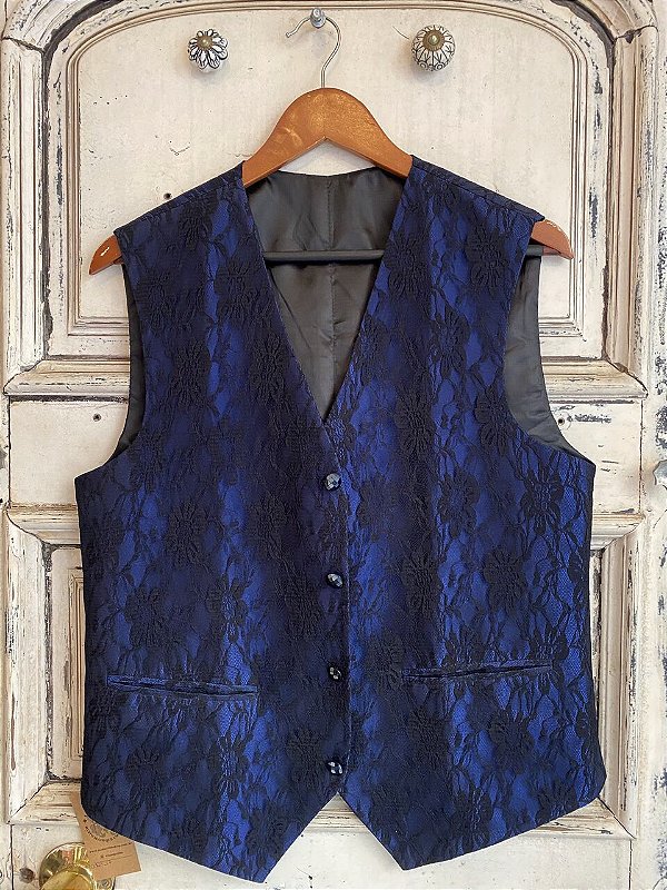 Colete Zonic azul escuro com renda (40)