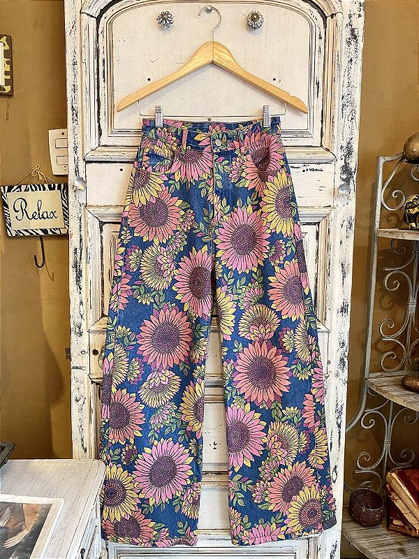 Calça Jeans Girassóis Farm (36)