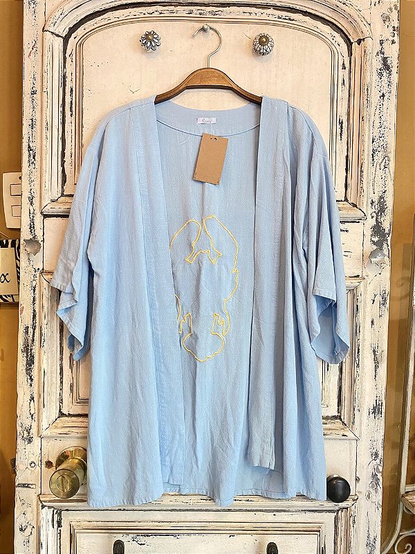 Kimono Lagosta Azul Beca (M)