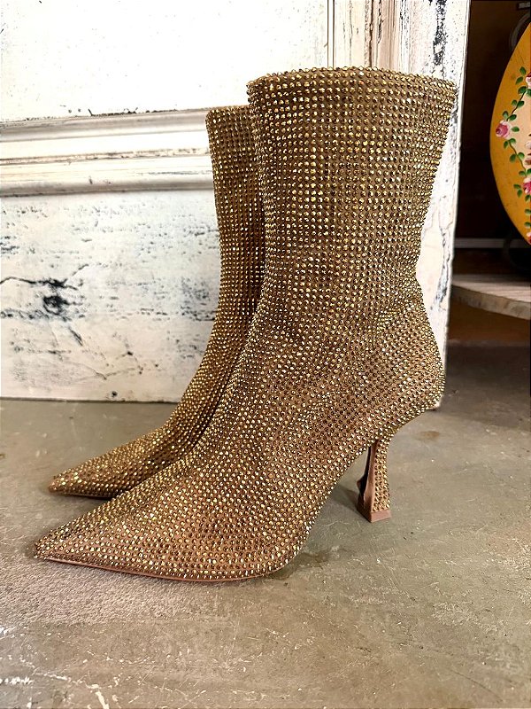 Bota de Tecido com Aplicações Zara (37/38)