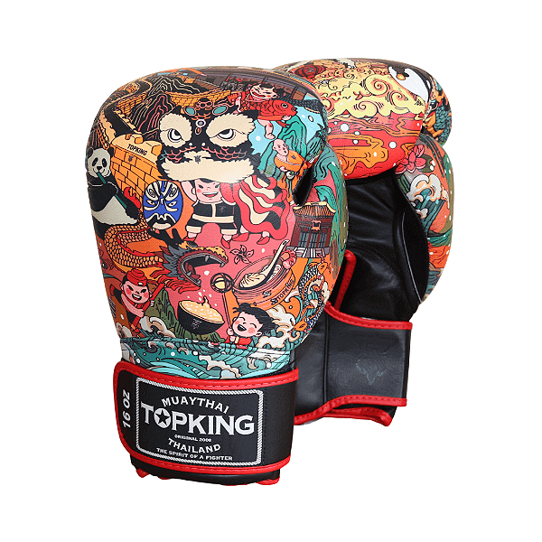 Luvas de Muay Thai | Boxe - Top King "Chinese Culture"